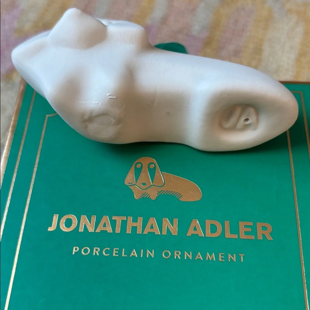 Jonathan Adler Porcelain Ornament HOUND NWT in box